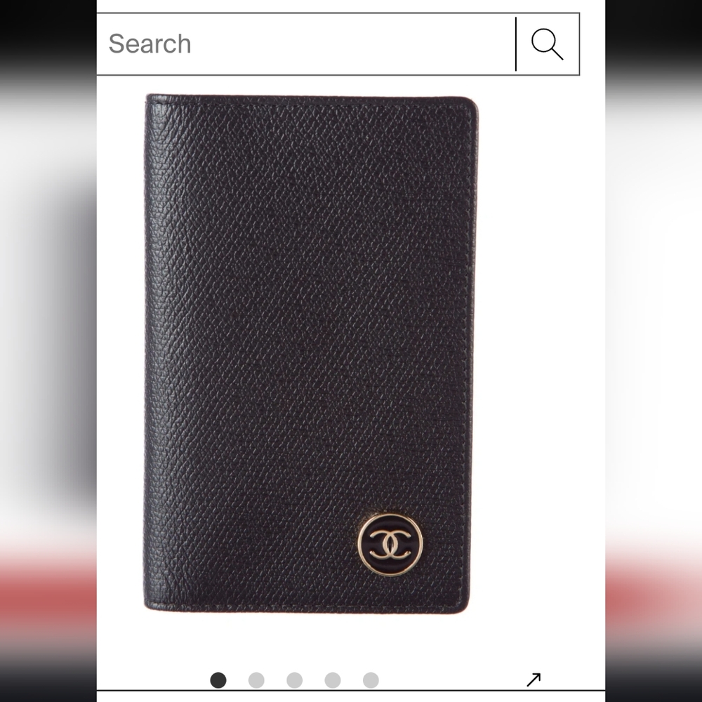 Chanel Card Holder In‎ Black Leather